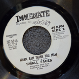 SMALL FACES AFTERGLOW OF YOUR LOVE WHAM BAM THANK YOU MAM PROMO IMMEDIATE ZS7 50