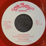 JOHN PRINE I SAW MOMMY KISSING SANTA CLAUS SILVER BELLS RED VINYL OH BOY OB-1