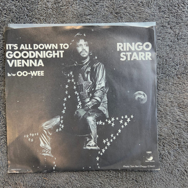 RINGO STARR ITS ALL DOWN TO GOODNIGHT VIENNA MONO PROMO JOHN LENNON APPLE 1882