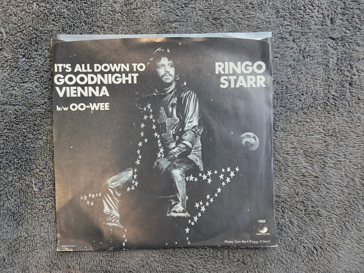 RINGO STARR ITS ALL DOWN TO GOODNIGHT VIENNA MONO PROMO JOHN LENNON APPLE 1882