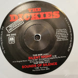 DICKIES SILENT NIGHT PICTURE SLEEVE WHITE VINYL PROMO A&M 2092 SOUNDS OF SILENCE