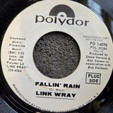 LINK WRAY FALLIN' RAIN WHITE LABEL PROMO JUKE BOX MAMA POLYDOR PD 14096 WLP