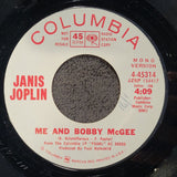 JANIS JOPLIN ME AND BOBBY MCGEE MONO WHITE LABEL PROMO COLUMBIA 4-45314