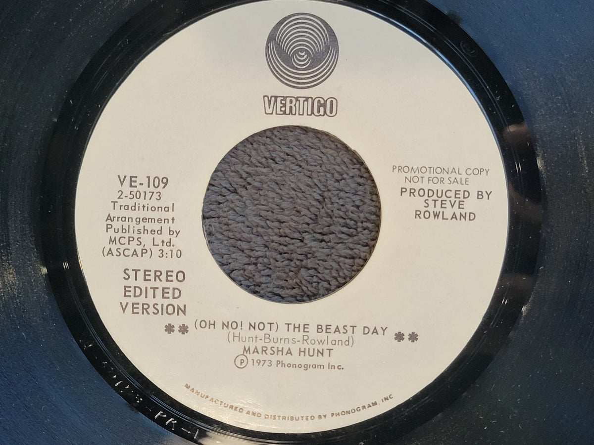 MARSHA HUNT OH NO NOT THE BEAST DAY SOMEBODY TO LOVE WHITE LABEL PROMO VERTIGO