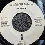 SPARKS THIS TOWN AIN'T BIG ENOUGH FOR THE BOTH OF US WHITE LABEL PROMO BARBEQUE