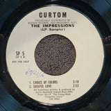 IMPRESSIONS LP SAMPLER WHITE LABEL PROMO WLP CURTOM SP5 CURTIS MAYFIELD MIGHTY