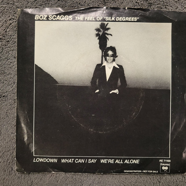 BOZ SCAGGS THE FEEL OF SILK DEGREES AE7 1100 LOWDOWN PICTURE  SLEEVE WLP