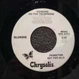 BLONDIE HANGING ON THE TELEPHONE MONO WHITE LABEL PROMO WLP PICTURE SLEEVE
