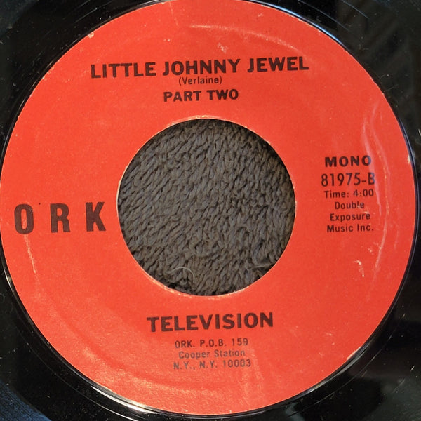 TELEVISION LITTLE JOHNNY JEWEL FIRST PRESSING ORK 81975 MONO TOM VERLAINE]