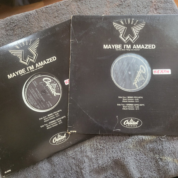 PAUL MCCARTNEY WINGS MAYBE IM AMAZED CAPITOL MONO STEREO PROMO