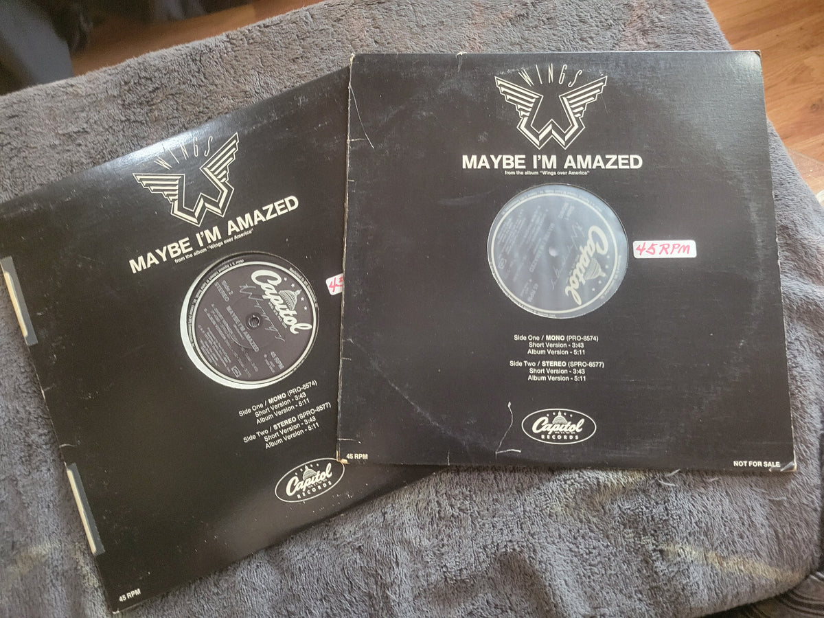 PAUL MCCARTNEY WINGS MAYBE IM AMAZED CAPITOL MONO STEREO PROMO
