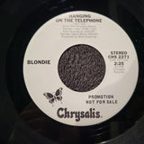 BLONDIE HANGING ON THE TELEPHONE MONO WHITE LABEL PROMO WLP PICTURE SLEEVE