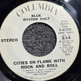 BLUE OYSTER CULT CITIES ON FLAME WITH ROCK AND ROLL PROMO MONO COLUMBIA 4-45598