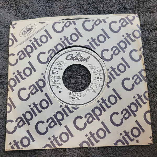 PAUL MCCARTNEY LET EM IN LONG SHORT VERSION WHITE LABEL PROMO WLP P-4293