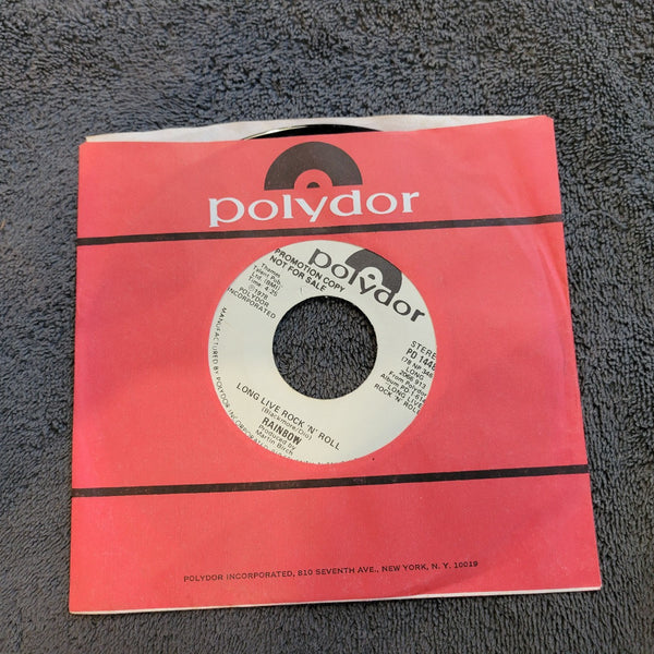 RAINBOW LONG LIVE ROCK N ROLL WHITE LABEL PROMO DIO DEEP PURPLE BLACK SABBATH