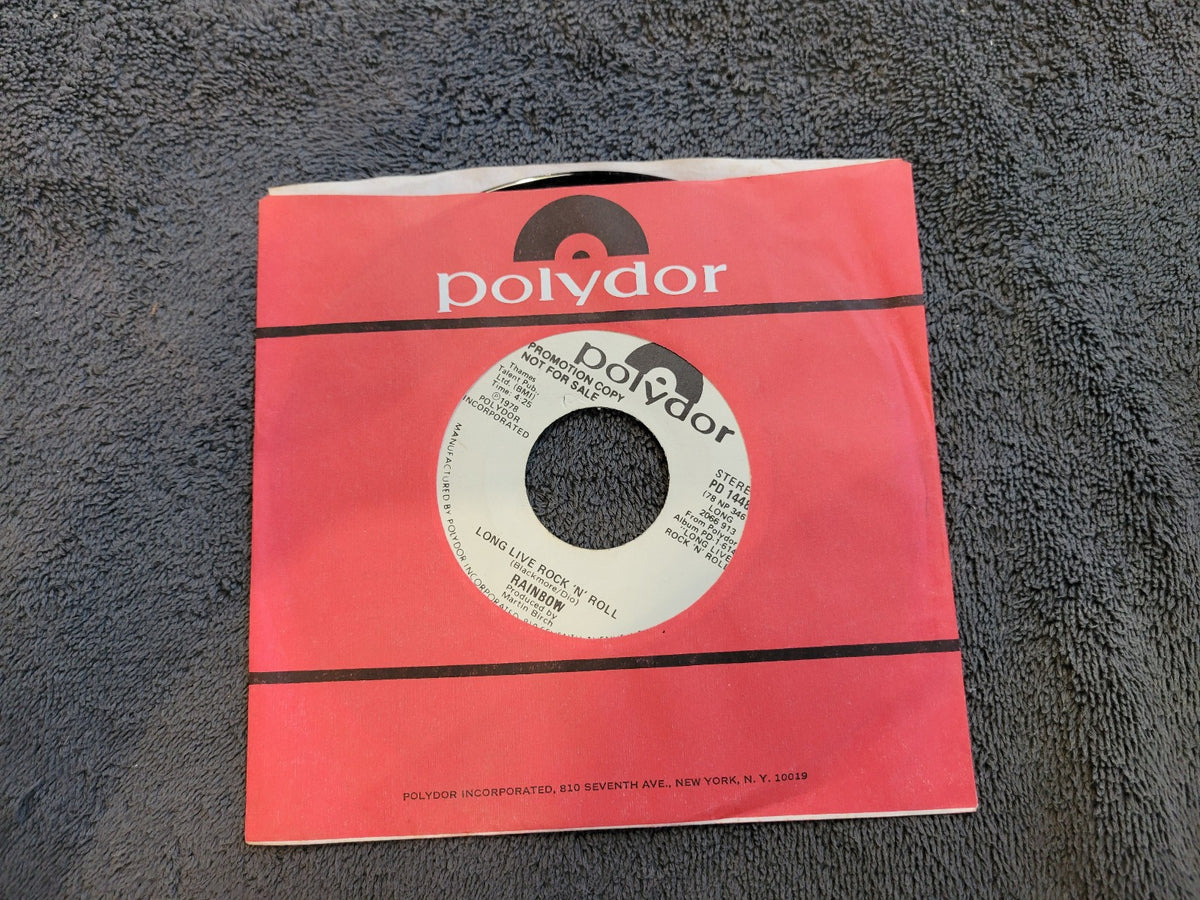RAINBOW LONG LIVE ROCK N ROLL WHITE LABEL PROMO DIO DEEP PURPLE BLACK SABBATH