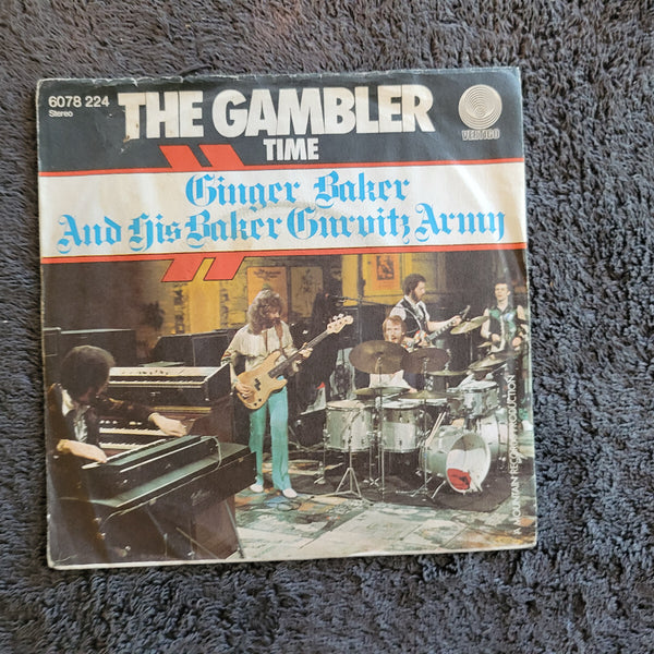 GINGER BAKER THE GAMBLER TIME GERMAN IMPORT VERTIGO CREAM PS PICTURE SLEEVE