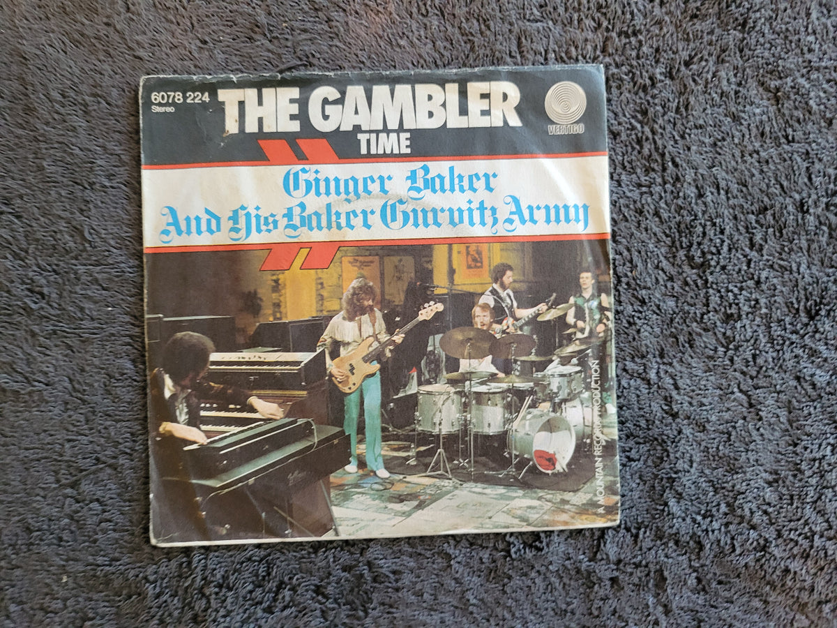 GINGER BAKER THE GAMBLER TIME GERMAN IMPORT VERTIGO CREAM PS PICTURE SLEEVE