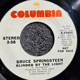 BRUCE SPRINGSTEEN BLINDED BY THE LIGHT WHITE LABEL PROMO MONO COLUMBIA 4-45805