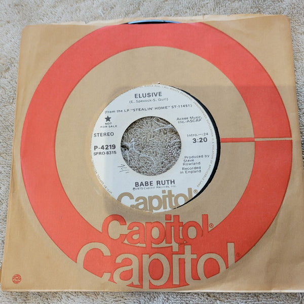 BABE RUTH ELUSIVE WHITE LABEL PROMO CAPITOL P-4219 WLP SHORT & LONG VERSION