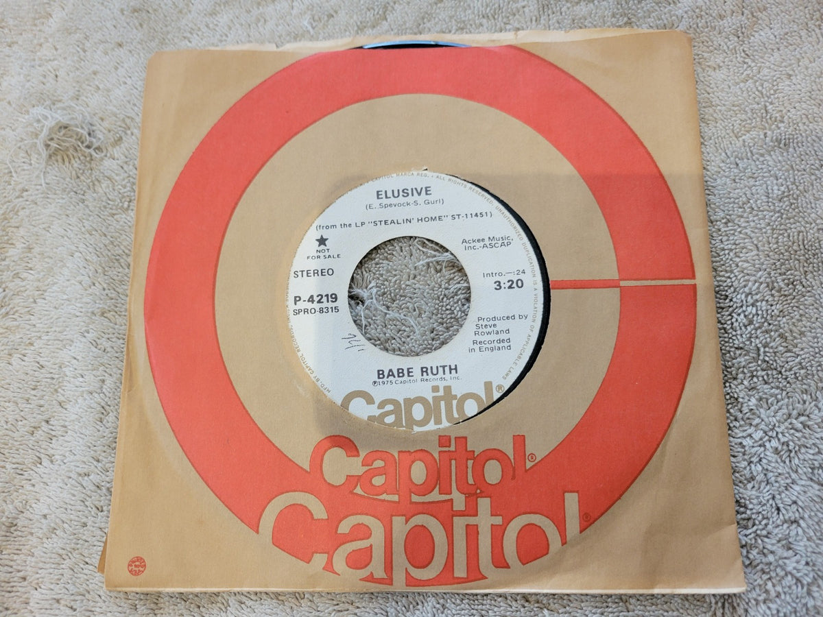 BABE RUTH ELUSIVE WHITE LABEL PROMO CAPITOL P-4219 WLP SHORT & LONG VERSION