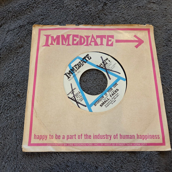 SMALL FACES AFTERGLOW OF YOUR LOVE WHAM BAM THANK YOU MAM PROMO IMMEDIATE ZS7 50