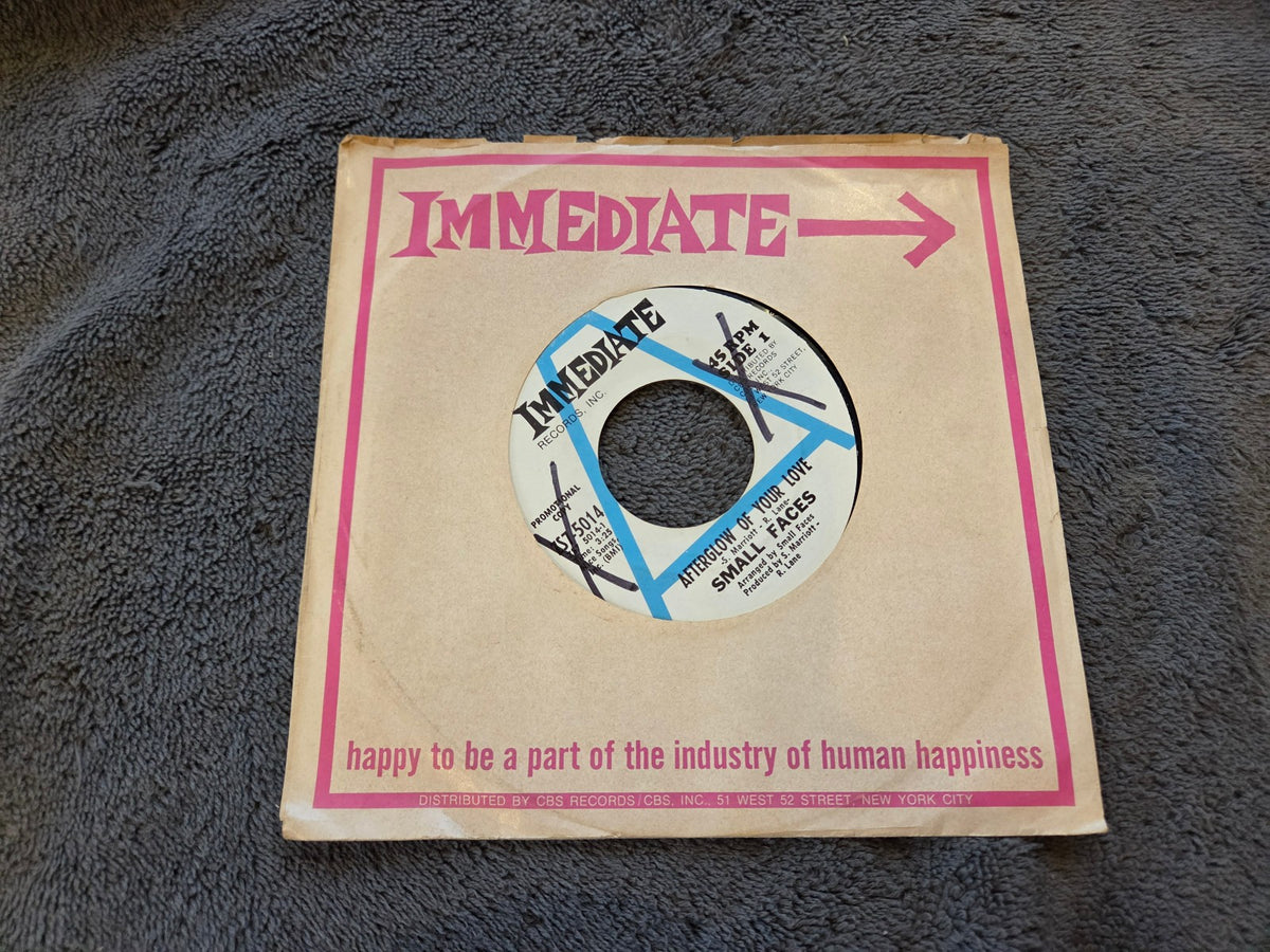 SMALL FACES AFTERGLOW OF YOUR LOVE WHAM BAM THANK YOU MAM PROMO IMMEDIATE ZS7 50