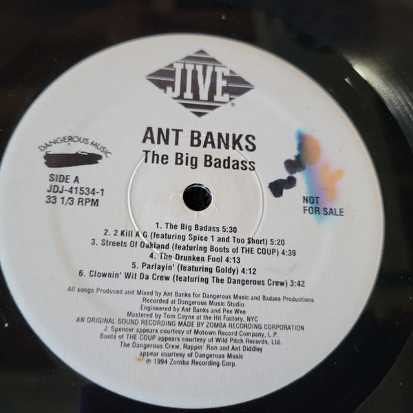 ANT BANKS THE BIG BADDASS WLP WHITE LABEL PROMO JIVE JDJ-41534-1 ADVANCE COPY