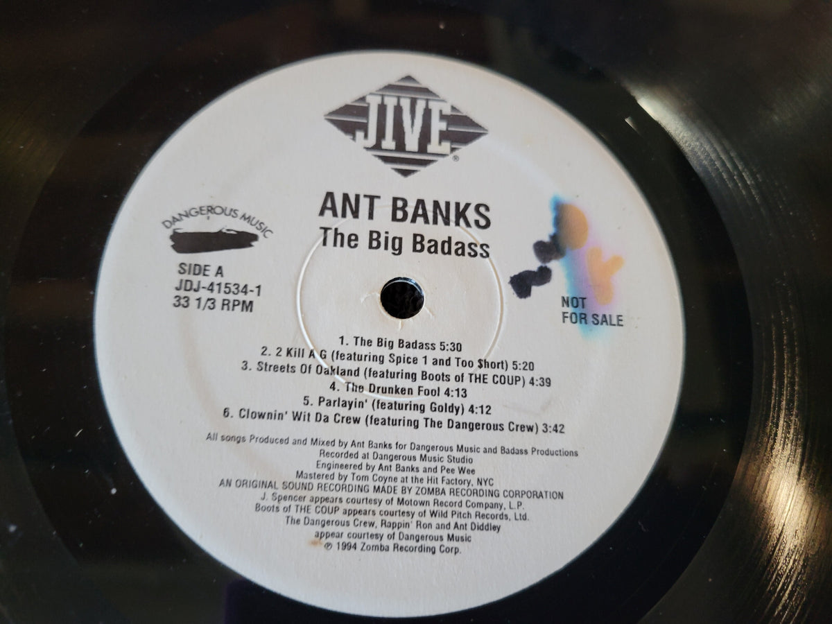 ANT BANKS THE BIG BADDASS WLP WHITE LABEL PROMO JIVE JDJ-41534-1 ADVANCE COPY