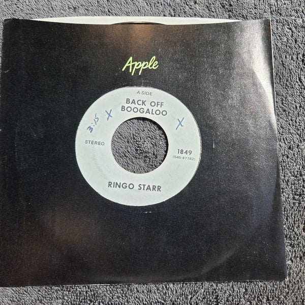 RINGO STARR BACK OFF BOOGALOO WHITE LABEL PROMO APPLE 1849 WLP BLINDMAN