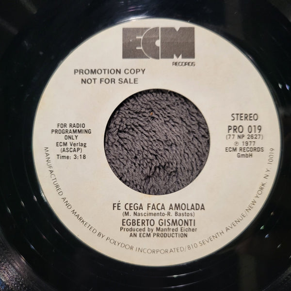EGBERTO GISMONTI FE CEGA FACA AMOLADA ECM PRO 019 WHITE LABEL PROMO WLP
