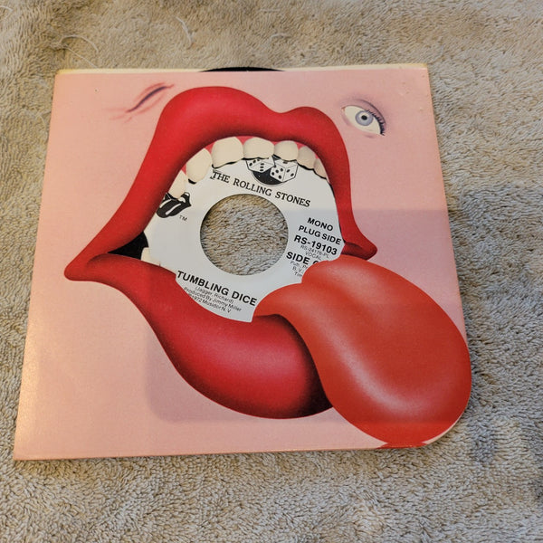 ROLLING STONES TUMBLING DICE WHITE LABEL PROMO PLUG SIDE BLUE LABEL RS-19103