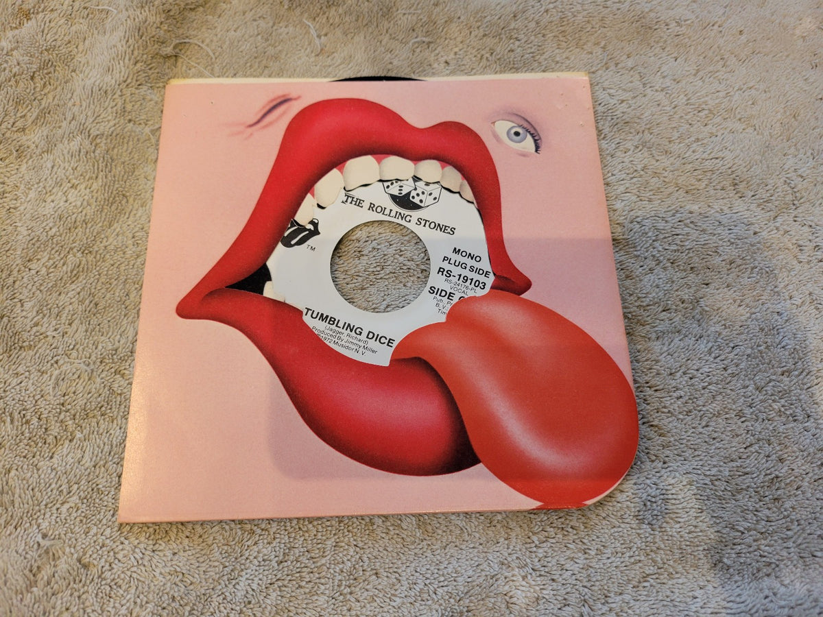 ROLLING STONES TUMBLING DICE WHITE LABEL PROMO PLUG SIDE BLUE LABEL RS-19103