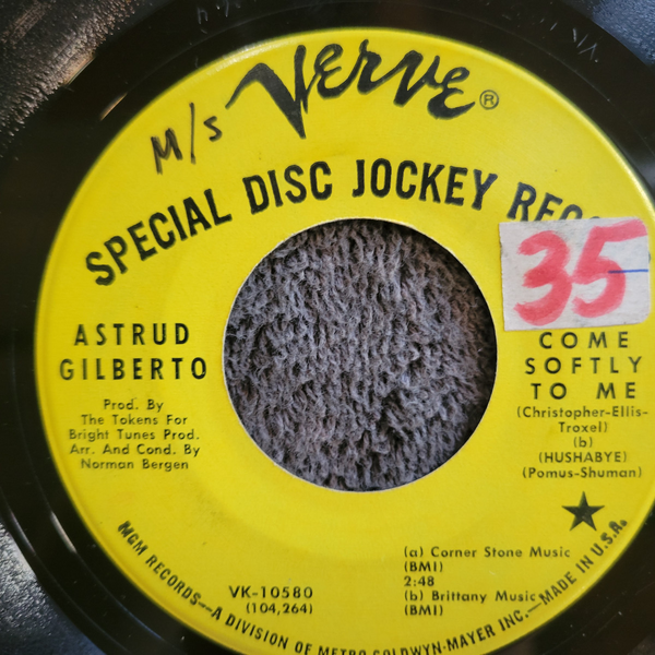 ASTRUD GILBERTO COME SOFTLY TO ME PROMO VERVE DISC JOCKEY