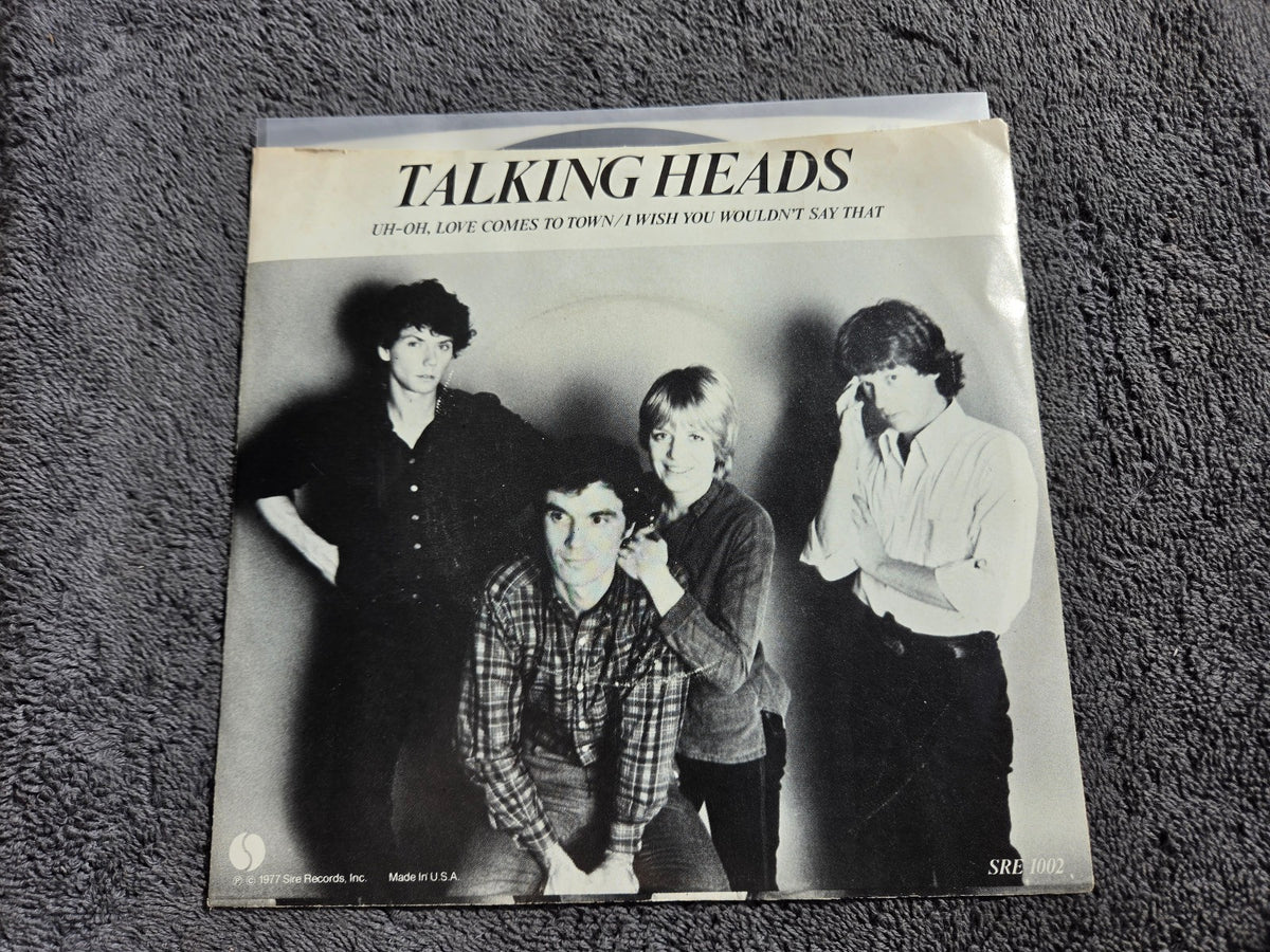 TALKING HEADS UH OH LOVE COMES TO TOWN PROMO MONO PICTURE SLEEVE SIRE SRE 1002