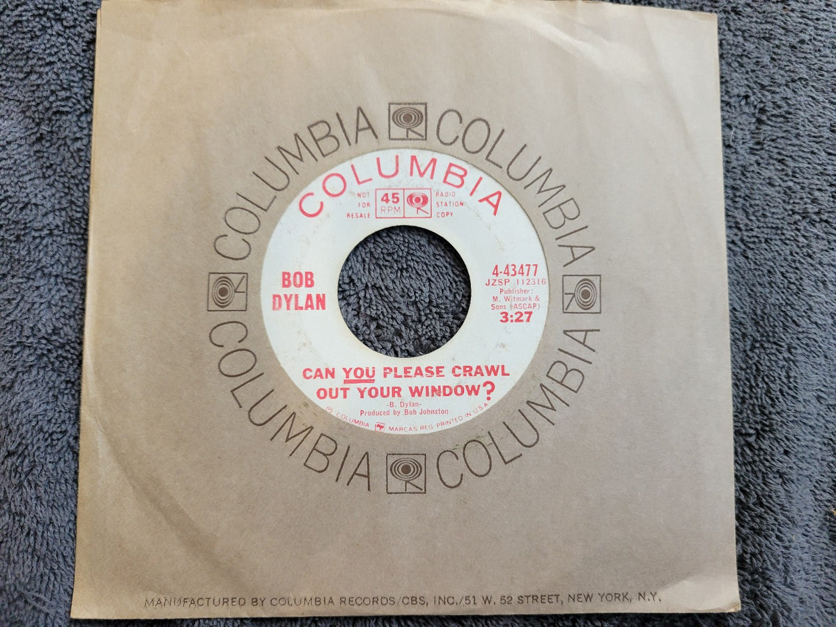 BOB DYLAN CAN YOU PLEASE CRAWL OUT YOUR WINDOW PROMO HIGHWAY 61 REVISITED 443477