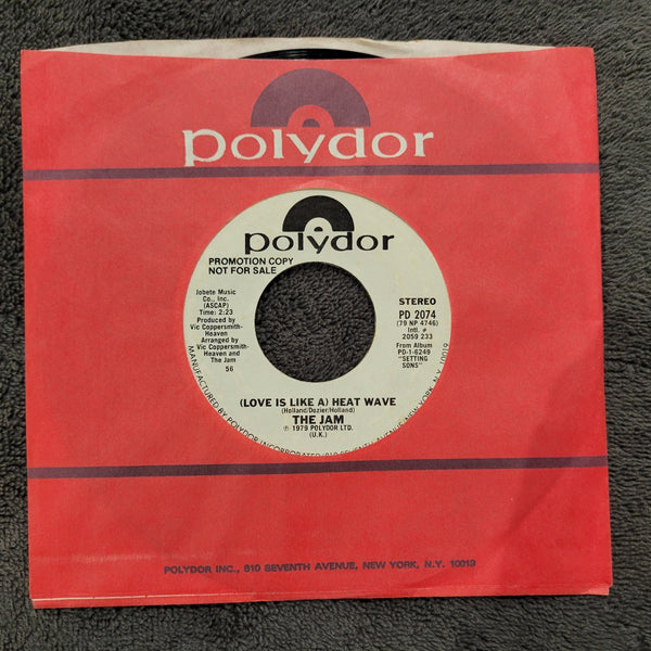 JAM (LOVE IS LIKE A) HEAT WAVE WHITE LABEL PROMO  WLP PAUL WELLER