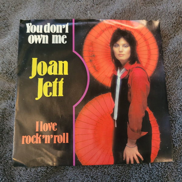 JOAN JETT YOU DONT OWN ME I LOVE ROCK N ROLL PICTURE SLEEVE VERTIGO SWIRL IMPORT