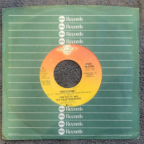 TOM PETTY AND THE HEARTBREAKERS BREAKDOWN MONO SR-62006 PROMO
