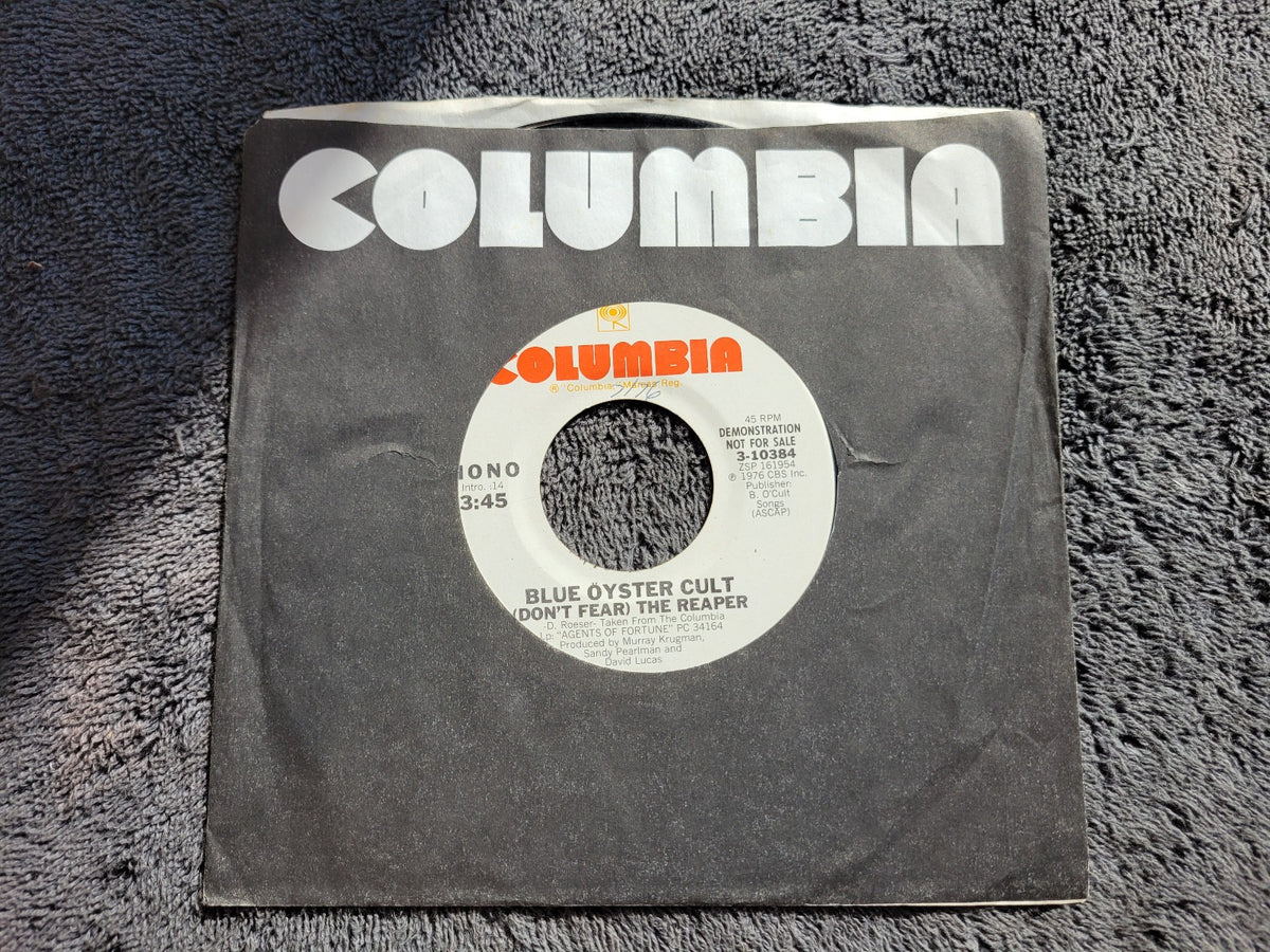 BLUE OYSTER CULT DONT FEAR THE REAPER WLP WHITE LABEL PROMO MONO