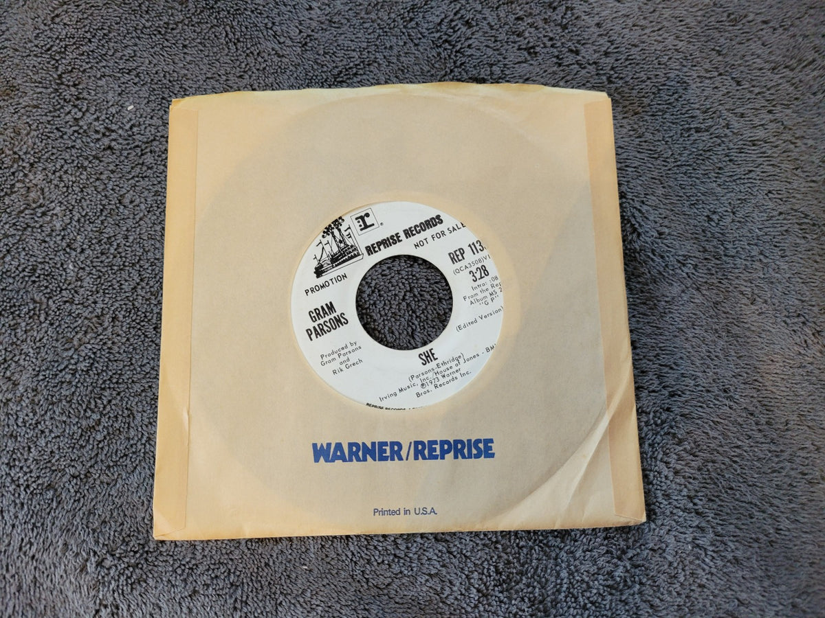 GRAM PARSONS SHE WHITE LABEL PROMO THAT'S ALL IT TOOK REPRISE REP 1139 BYRDS