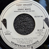 LENNY WHITE SWEET DREAMER WHITE LABEL PROMO MONO NEMPEROR NE 012