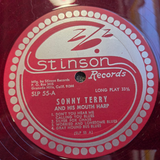 SONNY TERRY AND HIS MOUTH HARP RED VINYL STINSON SLP 55