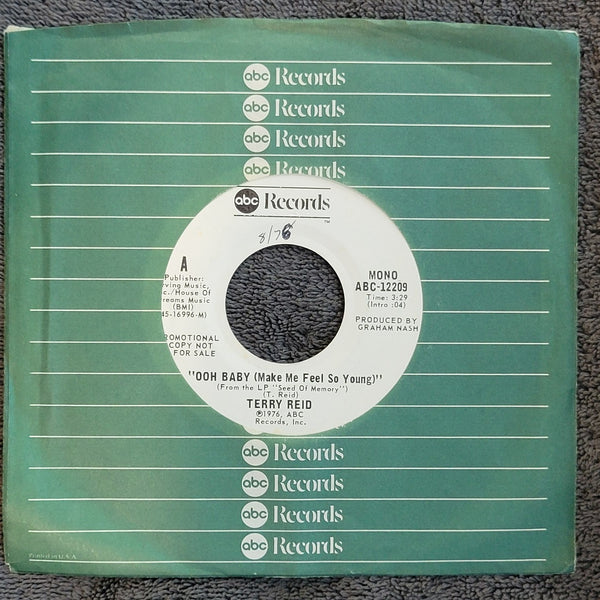 TERRY REID OOH BABY MAKE ME FEEL SO YOUNG WHITE LABEL PROMO MONO ABC-12209