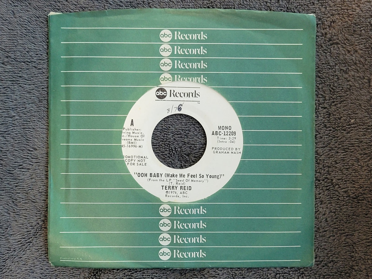 TERRY REID OOH BABY MAKE ME FEEL SO YOUNG WHITE LABEL PROMO MONO ABC-12209