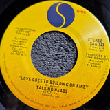 TALKING HEADS LOVE GOES TO BUILDING ON FIRE SIRE SAA-737 PROMO MONO DAVID BYRNE