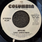WHAM LAST CHRISTMAS WHITE LABEL PROMO WHAM! SHORT/LONG VERSION COLUMBIA CS7 2591