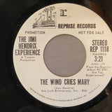 JIMI HENDRIX EXPERIENCE THE WIND CRIES MARY MONO WHITE LABEL PROMO REP 1118