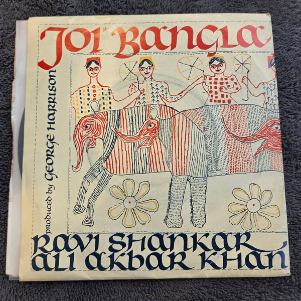 RAVI SHANKAR ALI AKBAR KHAN JOI BANGLA APPLE 1838 PICTURE SLEEVE GEORGE HARRISON