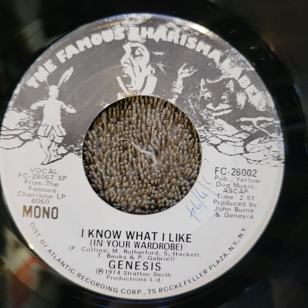 GENESIS I KNOW WHAT I LIKE IN YOUR WARDROBE MONO MAD HATTER WHITE LABEL PROMO